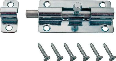 ProSource SS-B06-PS Stainless Steel Barrel Bolt, 6 In, Lockable, With Screws