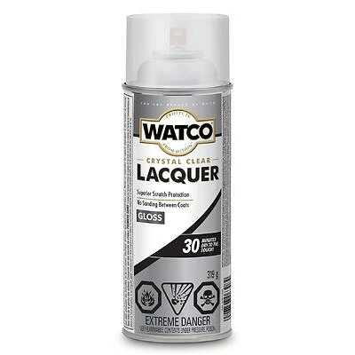 Watco 63081 Lacquer Wood Finish Spray, Clear Gloss, 11.25 oz.