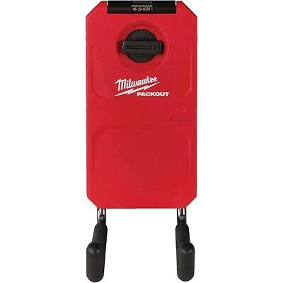Milwaukee PACKOUT 48-22-8330 Straight Hook, 25 lb Load, 9 in L, 3-1/2 in W, 8 in H, Metal/Polymer, Black/Red