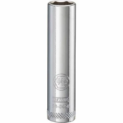 DeWalt DWMT86045OSP SAE Socket, Deep, 6-Point, 5/16 In., 1/4 In. Drive