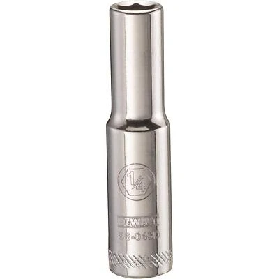 DeWalt DWMT86043OSP SAE Deep Socket, 6-Point, 1/4 In. Drive