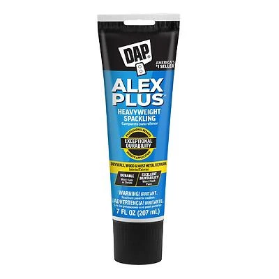 Dap Alex Plus Spackling, White, 7 Oz. Tube