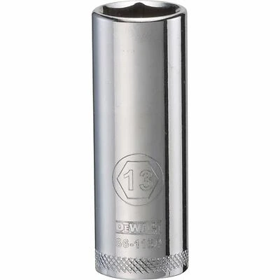 DeWalt DWMT86116OSP Metric Deep Socket, 6-Point, 1/4 In. Drive, 13mm
