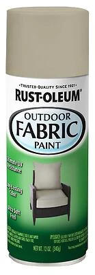 Rust-Oleum 358839 Specialty Outdoor Fabric Spray Paint, Medium Gray, 12 oz