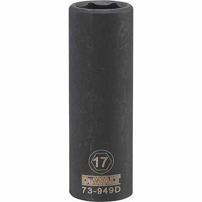 DeWalt DWMT73949OSP Metric Deep Impact Socket, 1/2 In. Drive, 17mm