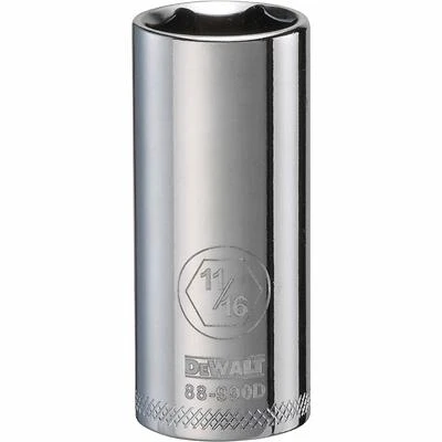 DeWalt DWMT88990OSP Socket, Deep, 6-Point, 11/16 In., 3/8 In. Drive