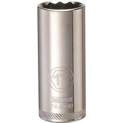 DeWalt DWMT74509OSP Metric Deep Socket, 12-Point, 3/8 In. Drive, 17mm