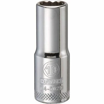 DeWalt DWMT74502OSP Metric Deep Socket, 12-Point, 3/8 In. Drive, 10mm