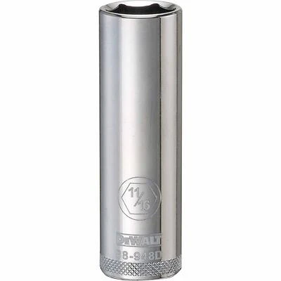 DeWalt DWMT88948OSP Deep Socket, 6-Point, 1/2 In. Drive, 11/16 In.