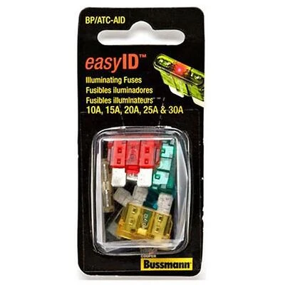 Bussmann easyID ATC Series BP/ATC-AID Fuse Assortment Kit, Fast-Acting Fuse, ATC-ID, 32 V, 10 to 30 A, 1 kA Interrupt