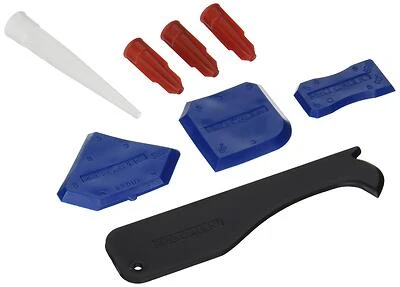 DAP 09125 Caulk Tool Kit, 4-1/2 in L, 1-1/4 in W, Plastic, Blue
