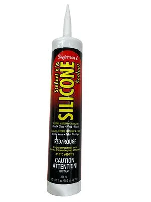 Imperial KK0205 High-Temperature Silicone Sealant, Red, 10.3 Oz