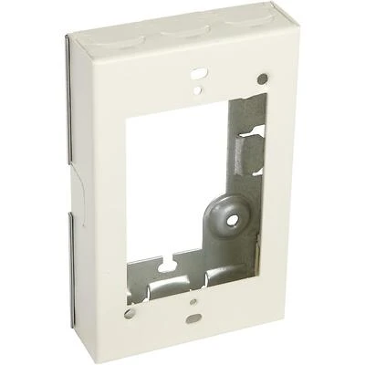 Wiremold B-5 Starter Box, 1-Gang Metal Outlet Extension, Ivory