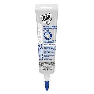 Dap 18387 Premium Elastomeric Sealant, Crystal Clear, 5 Oz.