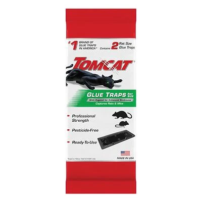 Tomcat 0362810 Rat Glue Trap, 9-3/4 in L, 4-5/8 in W, 1/2 in H, Glue Locking
