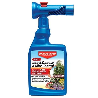 BioAdvanced 708287A 3-In-1 Insect, Disease & Mite Control, 32 oz