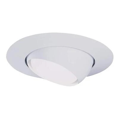 Halo 78P Recessed Air-Tite Trim Ring, Eyeball, 6 In., White