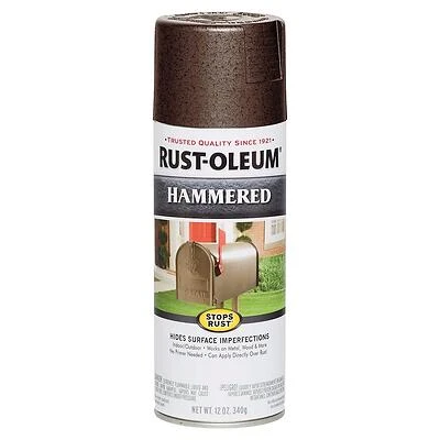 Rust-Oleum 210880 Stops Rust Hammered Spray Paint, Brown, 12 oz.