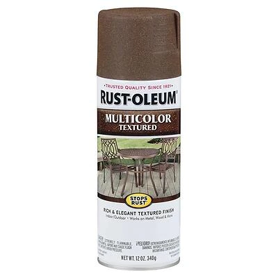 Rust-Oleum 223523 Stops Rust Textured Spray Paint, Autumn Brown, 12 Oz