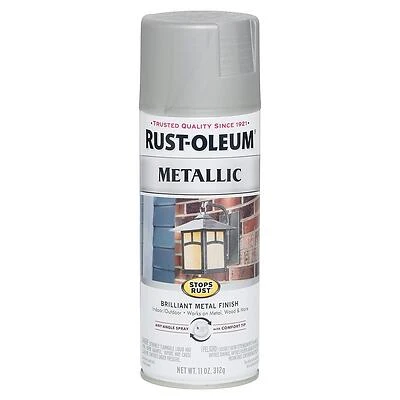 Rust-Oleum 7277830 Stops Rust Metallic Spray Paint, Matte Nickel, 11 oz