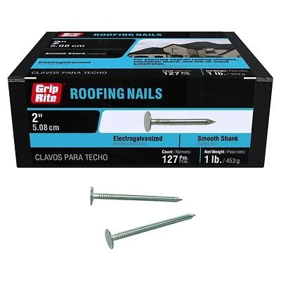 #11 x 2 in. Electro-Galvanized Steel Roofing Nails (1 lb.-Pack)