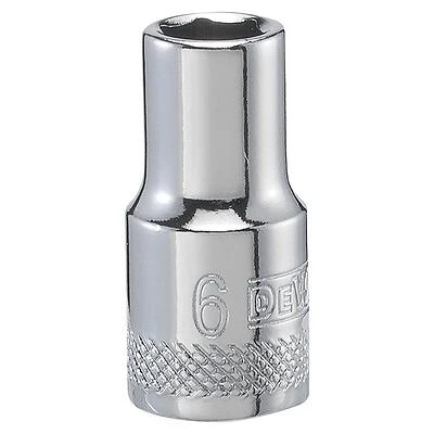 DeWalt DWMT86103OSP Metric Shallow Socket, 6-Point, 1/4 In. Drive, 6mm