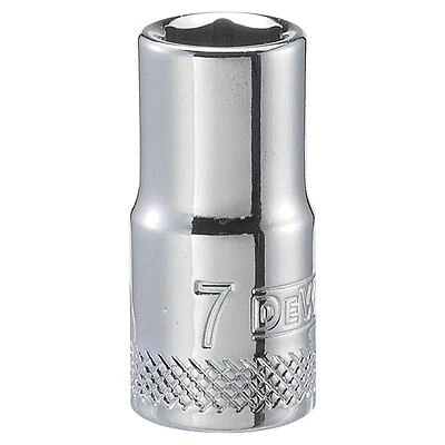 DeWalt DWMT86104OSP Metric Shallow Socket, 6-Point, 1/4 In. Drive, 7mm